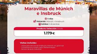 OFERTA MARAVILLAS DE MUNICH E INSBRUCK DESDE ZARAGOZA PUENTE DE DICIEMBRE