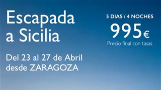 OFERTA 23 de ABRIL ESCAPADA A SICILIA DESDE ZARAGOZA